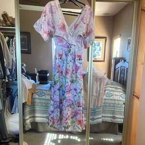 Siena Studio Floral Wrap Midi Dress